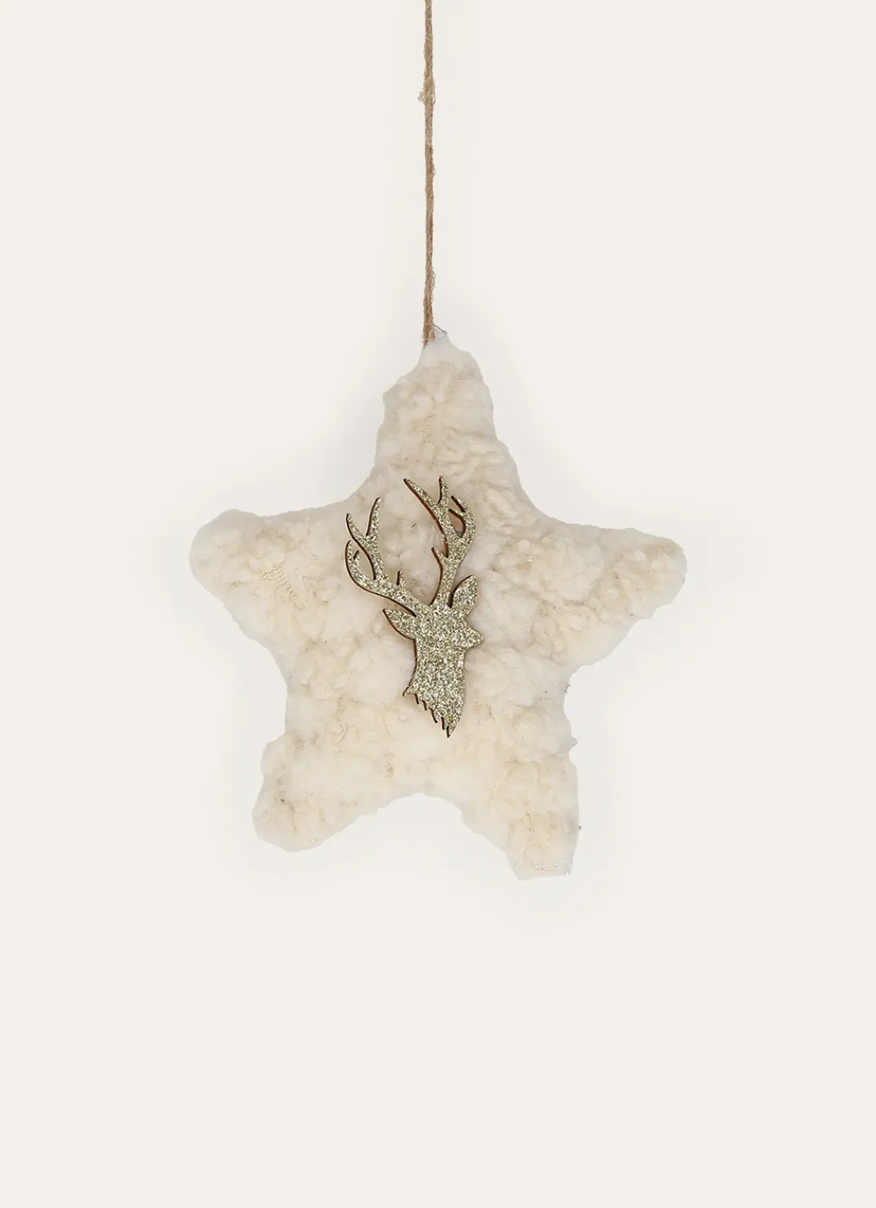 Outlet Bouchara SUSPENSION ÉTOILE EN FAUSSE FOURRURE ECRU