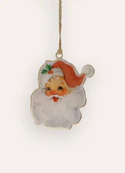 Sale Bouchara SUSPENSION TÊTE DE PÈRE NOËL EN MÉTAL ROUGE