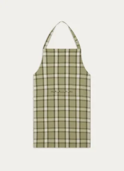 Discount Bouchara TABLIER À CARREAUX POCHE CACHÉE VERT KAKI
