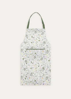 Outlet Bouchara TABLIER EN COTON IMPRIMÉ À MOTIF VÉGÉTAL COLORÉ MULTICOLORE