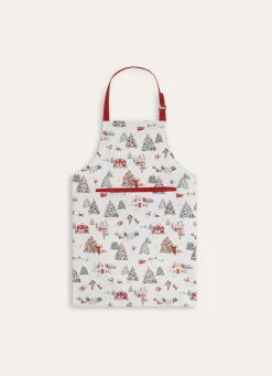 Discount Bouchara TABLIER SCÈNE NOËL ENNEIGÉE MULTICOLORE