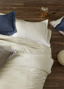 Best Bouchara TAIE DE TRAVERSIN EN SATIN DE COTON JACQUARD RAYÉ IVOIRE