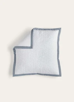 New Bouchara TAIE D'OREILLER ASSORTIE PIQUÉ DE COTON MATELASSÉ GRIS GLACIER