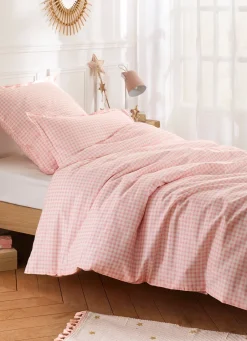 Best Bouchara TAIE D'OREILLER BÉBÉ MOTIF VICHY GINGHAM ROSE