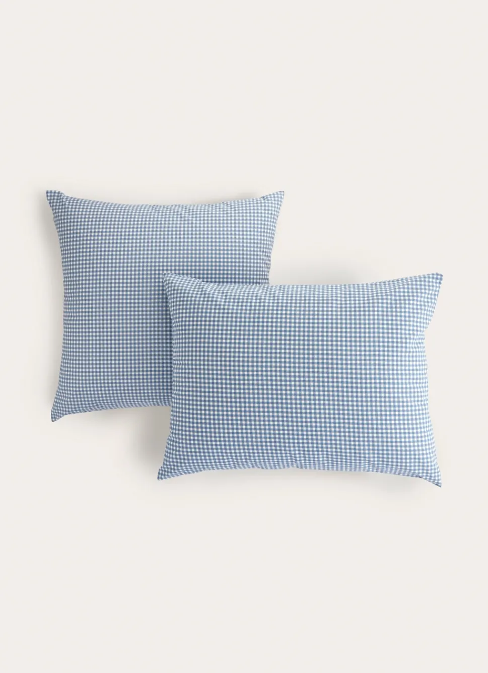 Outlet Bouchara TAIE D'OREILLER EN COTON VICHY BLEU
