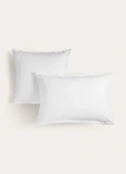 Online Bouchara TAIE D'OREILLER JACQUARD UNI MOTIF GÉOMÉTRIQUE LAIT