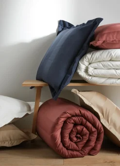 Hot Bouchara TAIE D'OREILLER RAYÉE EN SATIN DE COTON MARINE