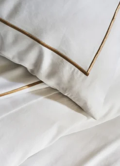 Online Bouchara TAIE D'OREILLER SATIN BLANC/MORDORÉ