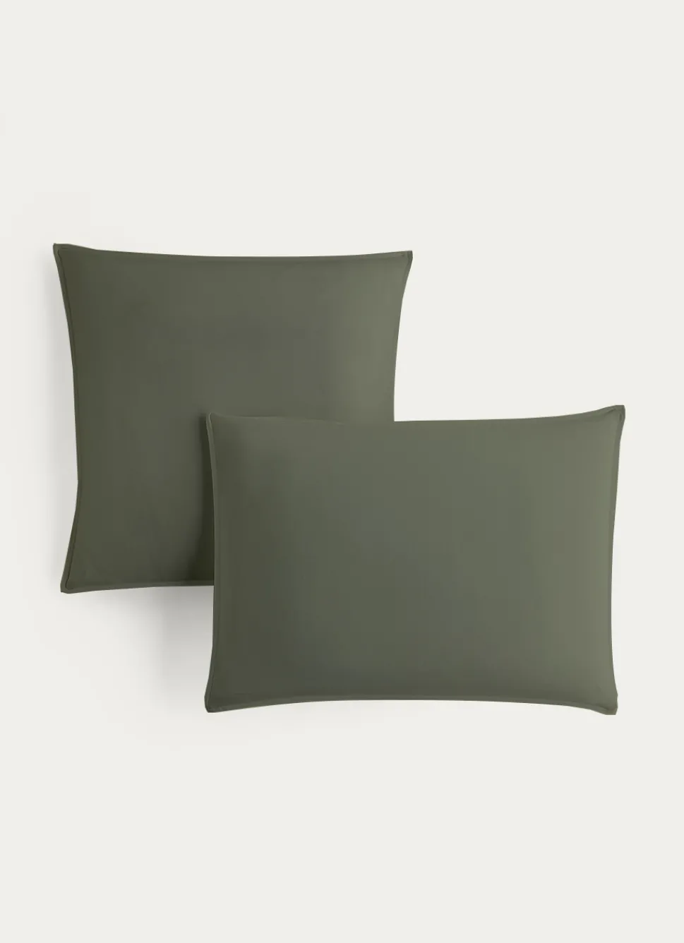 Hot Bouchara TAIE D'OREILLER UNIE EN COTON LAVÉ BIO KAKI