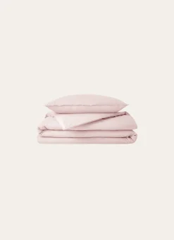 Clearance Bouchara TAIE D'OREILLER UNIE EN COTON LAVÉ BIO ROSE CLAIR