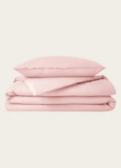 Clearance Bouchara TAIE D'OREILLER UNIE EN COTON LAVÉ BIO ROSE PÂLE