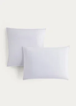 Clearance Bouchara TAIE D'OREILLER UNIE EN COTON LAVÉ BIO BLANC