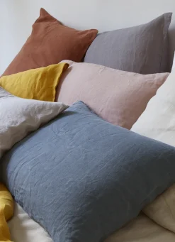 Best Bouchara TAIE D'OREILLER UNIE EN LIN LAVÉ 165GR BLANC