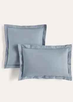 New Bouchara TAIE D'OREILLER UNIE EN PERCALE DE COTON ORAGE