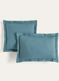 New Bouchara TAIE D'OREILLER UNIE EN PERCALE DE COTON ORAGE