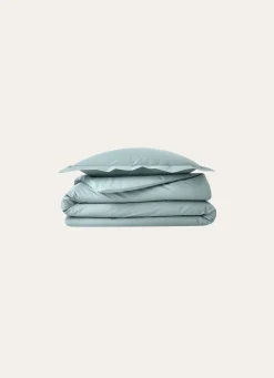 New Bouchara TAIE D'OREILLER UNIE EN PERCALE DE COTON VERT DE GRIS