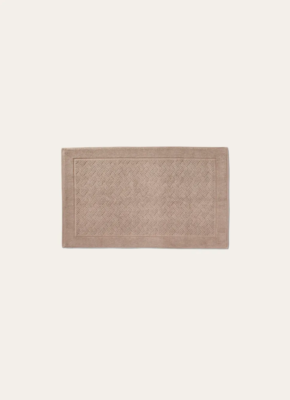 Bouchara TAPIS DE BAIN À MOTIF EN COTON BEIGE