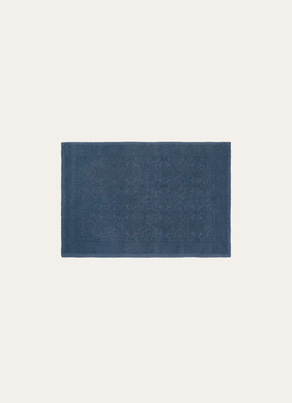 Hot Bouchara TAPIS DE BAIN JACQUARD UNI ANTIDÉRAPANT BLEU CASCADE