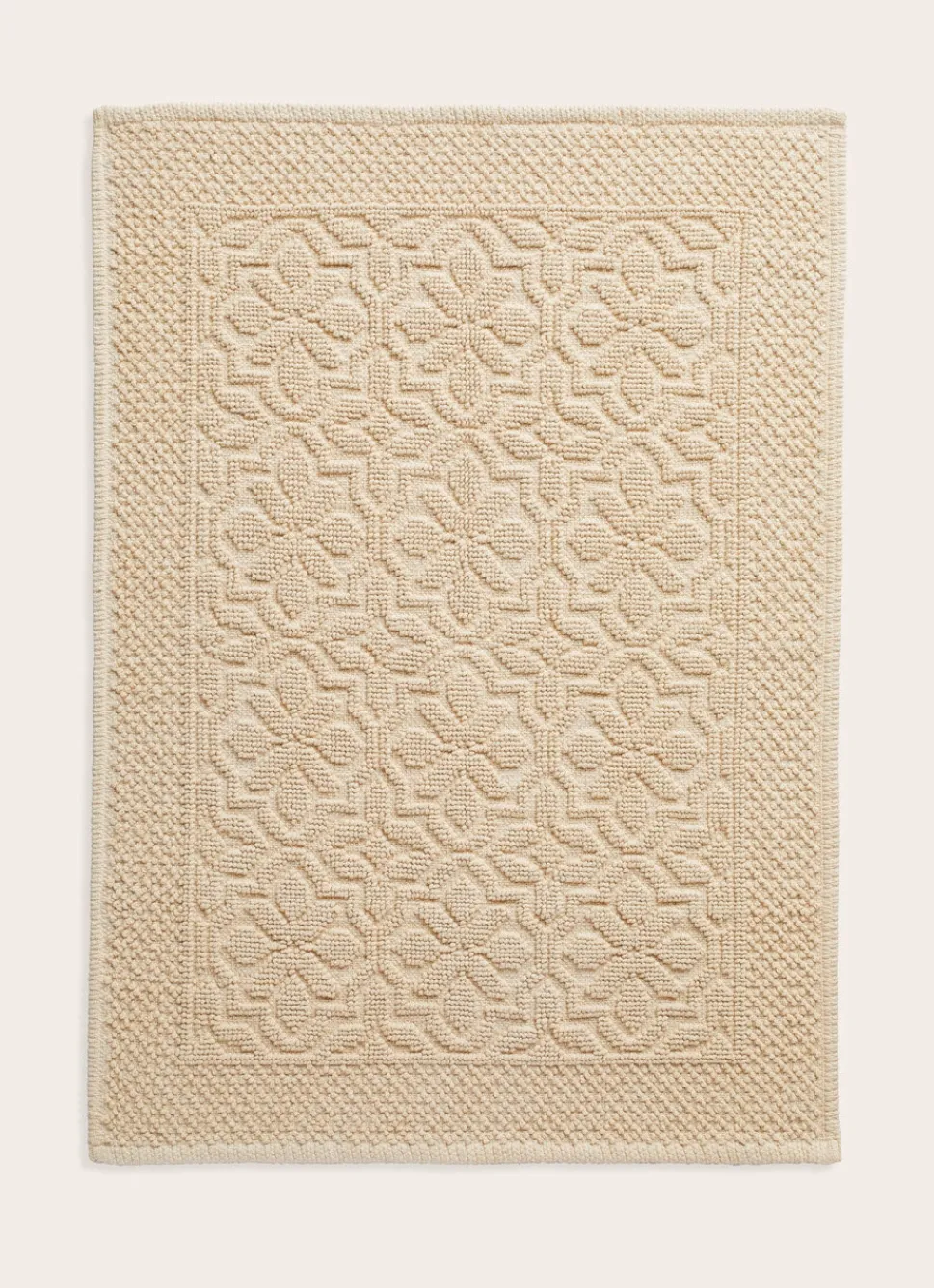Hot Bouchara TAPIS DE BAIN JACQUARD UNI ANTIDÉRAPANT BEIGE