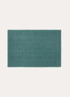 Outlet Bouchara TAPIS DE BAIN JACQUARD UNI ANTIDÉRAPANT ÉMERAUDE