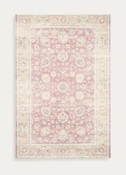 Discount Bouchara TAPIS IMPRIMÉ MOTIFS PERSES HISPAHAN ROSE CLAIR