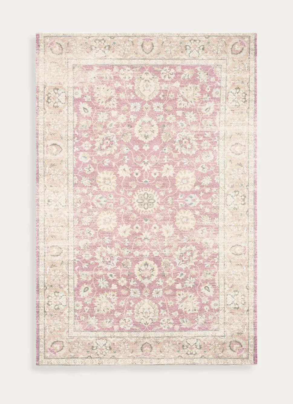 Discount Bouchara TAPIS IMPRIMÉ MOTIFS PERSES HISPAHAN ROSE CLAIR