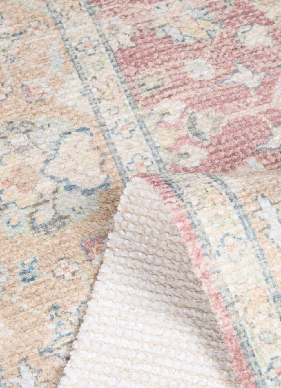 Discount Bouchara TAPIS IMPRIMÉ MOTIFS PERSES HISPAHAN ROSE CLAIR