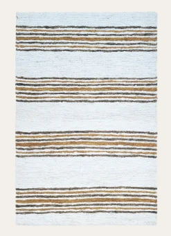 Hot Bouchara TAPIS RAYURE TISSÉ ÉCRU