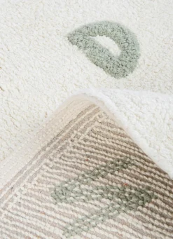 Outlet Bouchara TAPIS ROND EN COTON TUFTÉ LETTRES DE L'ALPHABET MULTICOLORE