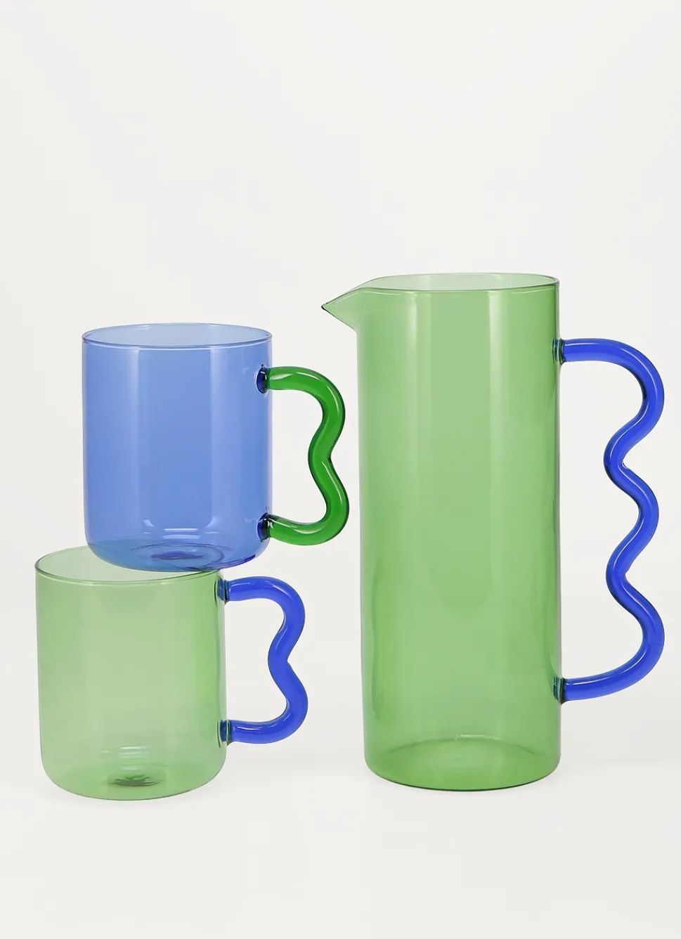 Clearance Bouchara TASSE EN VERRE VERT/BLEU