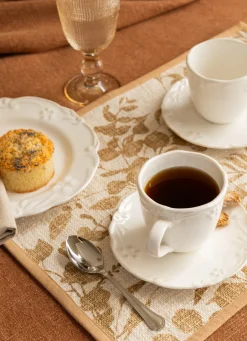 Hot Bouchara TASSE ET SOUCOUPE EN PORCELAINE ROYAL BLANC