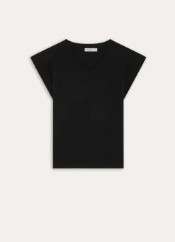 Best Bouchara TEE SHIRT MANCHES COURTES COL V EN COTON Noir