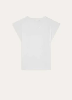 Outlet Bouchara TEE SHIRT MANCHES COURTES COL V EN COTON BLANC
