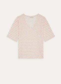 Outlet Bouchara TEE-SHIRT EN MAILLE IMPRIMÉE ECRU