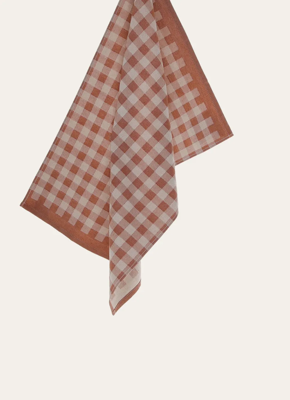 Clearance Bouchara TORCHON À CARREAUX TEVY TERRACOTTA