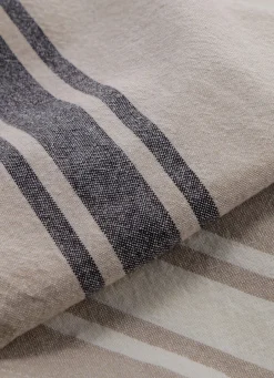 Sale Bouchara TORCHON À RAYURES LIN/NOIR