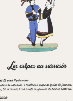 Sale Bouchara TORCHON CRÊPE BRETONNE FAÏENCE MULTICOLORE