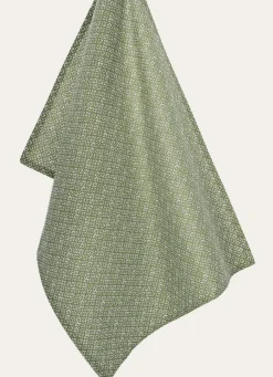 Clearance Bouchara TORCHON EN COTON MINI MOTIFS KAKI