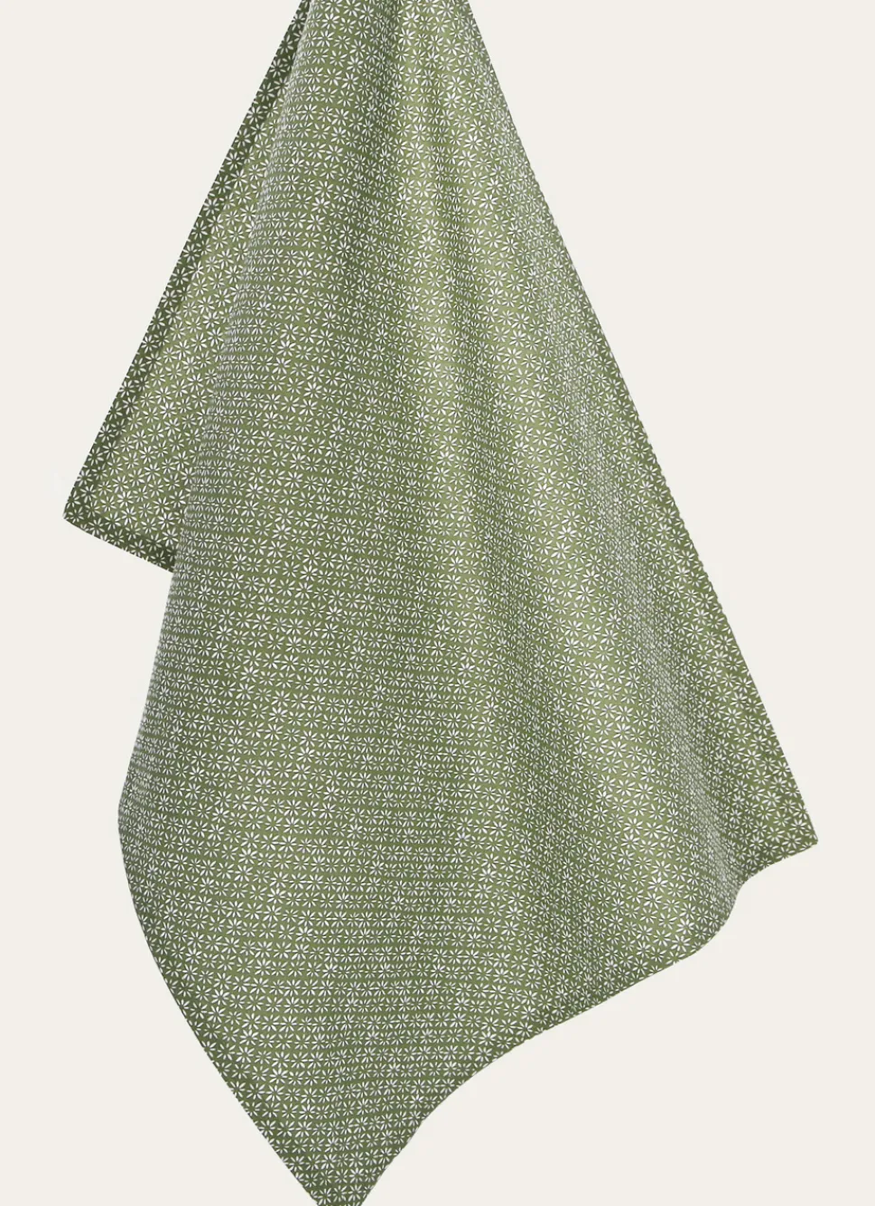 Clearance Bouchara TORCHON EN COTON MINI MOTIFS KAKI