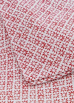 Hot Bouchara TORCHON EN COTON MINI MOTIFS BLANC ROUGE