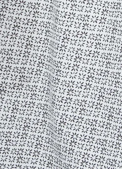 Outlet Bouchara TORCHON EN COTON MINI MOTIFS BLANC GRIS