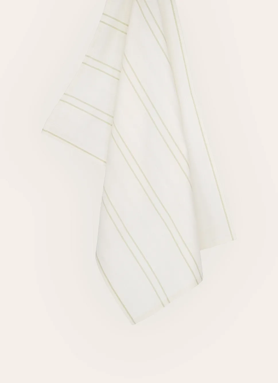 Outlet Bouchara TORCHON EN COTON TEXTURÉ AVEC RAYURES vert