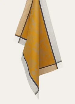 Sale Bouchara TORCHON EN JACQUARD DE COTON INTZ OCRE