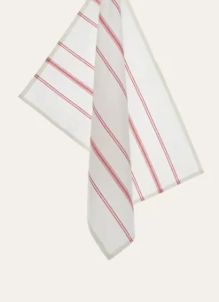 Online Bouchara TORCHON RAYÉ EN TOILE DE COTON BLEU