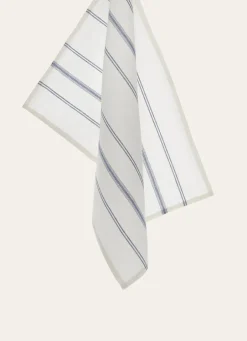 Clearance Bouchara TORCHON RAYÉ EN TOILE DE COTON rouge