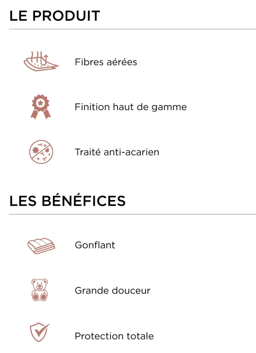 Clearance Bouchara TRAVERSIN DORMOFIL ANTI-ACARIEN MOELLEUX 1350GR ECRU