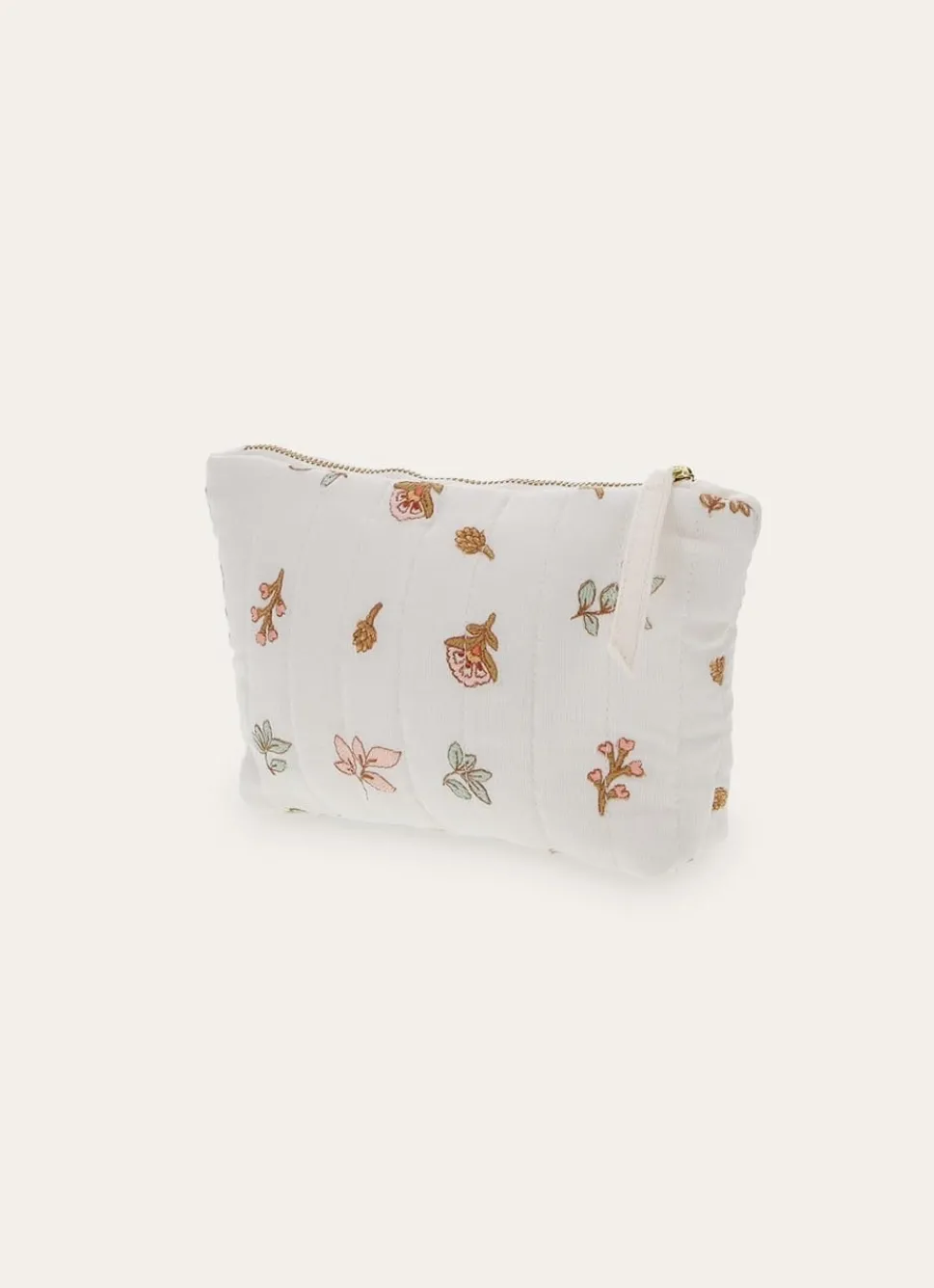Discount Bouchara TROUSSE COTON BRODEE À MOTIF VÉGÉTAL ECRU