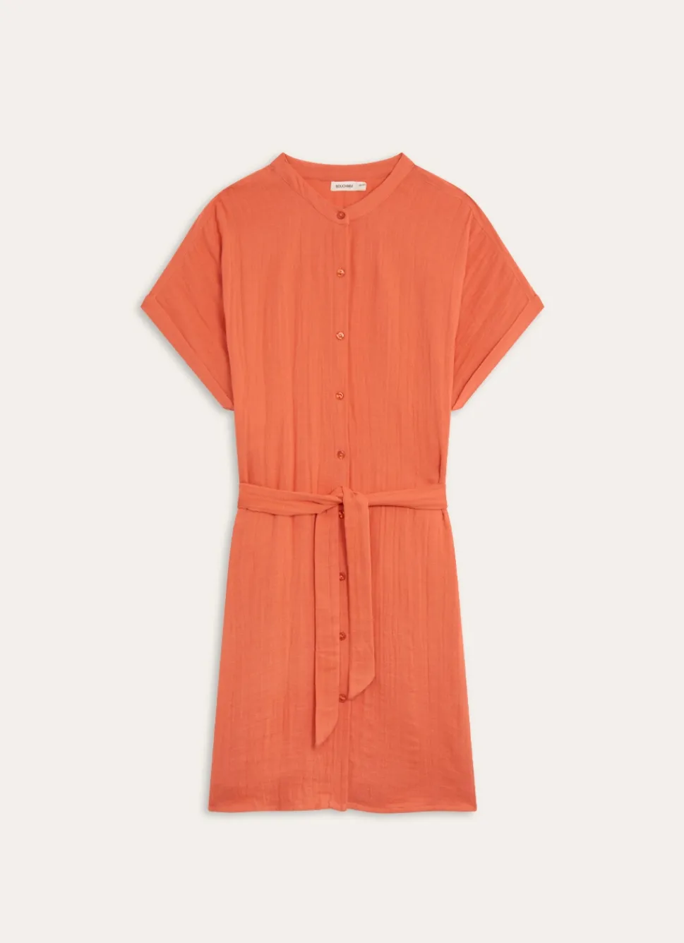 Best Bouchara TUNIQUE MANCHES COURTES EN GAZE DE COTON TERRACOTTA