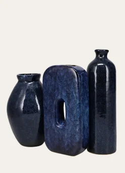 Clearance Bouchara VASE EMAILLÉ EN HAUTEUR BLEU