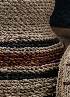 Best Bouchara VASE EN FIBRES NATURELLES MÉNIR BEIGE / OCRE